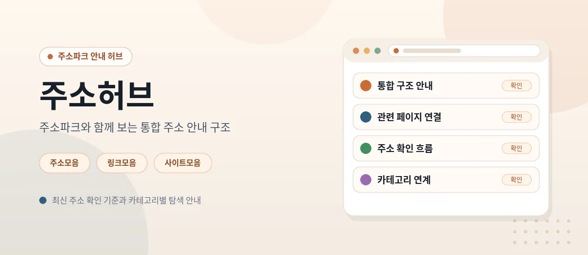 주소허브에서 주소모음 링크모음 사이트모음 최신주소를 한곳에 연결한 모습을 담은 이미지
